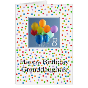 Enkeltochter 8. Geburtstag bunte Ballons