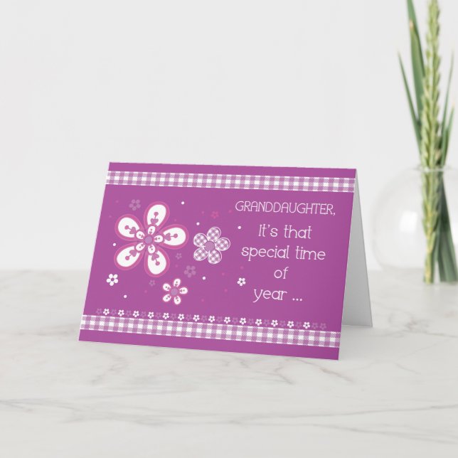 Enkeltochter Religious Birthday, Blume, Daisies Karte (Vorderseite)