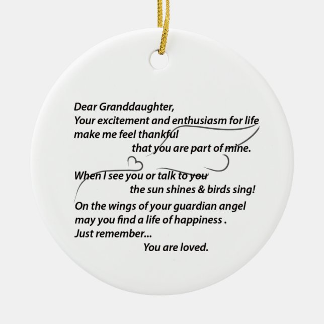 Enkeltochter Ziergeschenk... Personalisiere Keramik Ornament (Vorne)