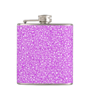 Enkrutierte rosafarbene Diamanten Look Glitzer Pat Flachmann