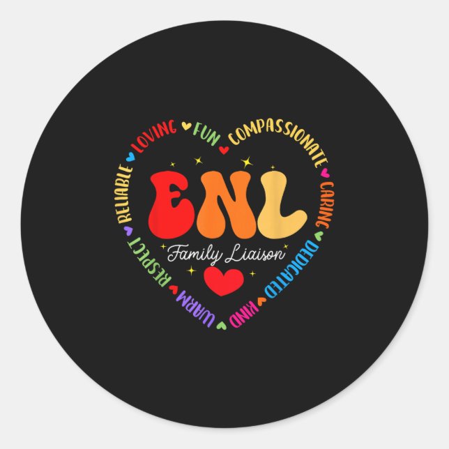 Enl Family Liaison Squad English New Language Squa Runder Aufkleber (Vorderseite)