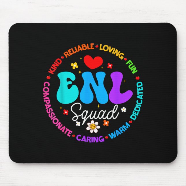 Enl Squad Teacher Squad English New Language Crew  Mousepad (Vorne)