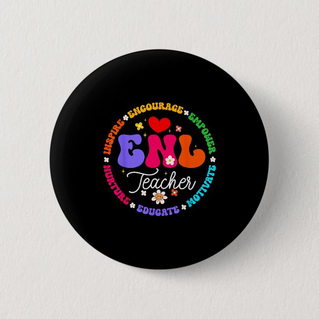 Enl Teacher Squad English New Language Squad Crew  Button (Vorderseite)