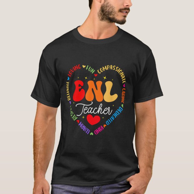 Enl Teacher Squad English New Language Squad Crew T-Shirt (Vorderseite)