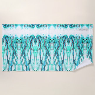"Enlacé dans la ligne" serviette de plage