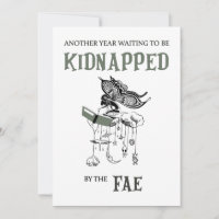 Enlevé par les Fae - Carte d'anniversaire de livre