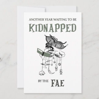 Enlevé par les Fae - Carte d'anniversaire de livre