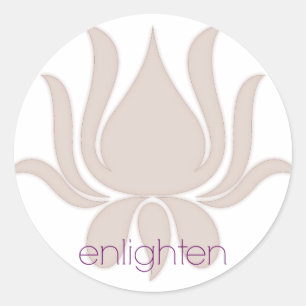 Enlighten Lotus Runder Aufkleber