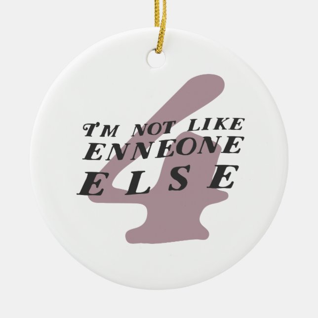 Enneagram 4 lustige Weihnachtsverzierung Keramik Ornament (Vorne)