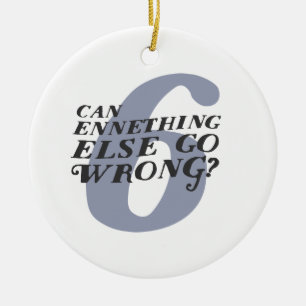 Enneagram 6 lustige Weihnachtsverzierung Keramik Ornament