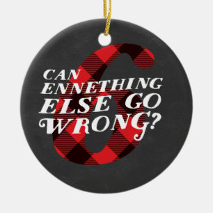 Enneagram 6 lustiges Weihnachtsthemenorientierte Keramik Ornament