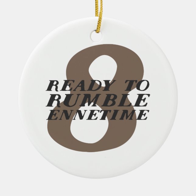 Enneagram 8 lustige Verzierung Keramik Ornament (Vorne)