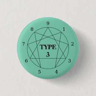 Enneagram Art 3 Knopf Button