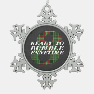 Enneagram Art 8 lustige Schneeflocke-Verzierung Schneeflocken Zinn-Ornament
