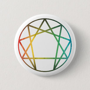 Enneagram Regenbogen Button