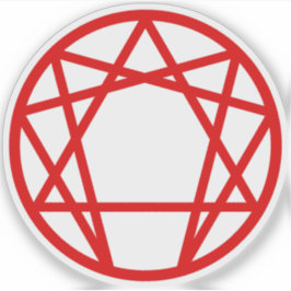 Enneagram (rot) aufkleber