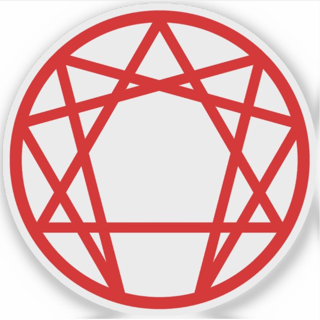 Enneagram (rot) aufkleber (Vorderseite)