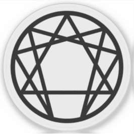 Enneagram (schwarz auf weiß) aufkleber