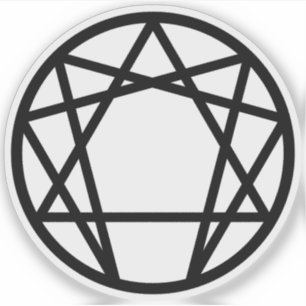 Enneagram (schwarz) aufkleber