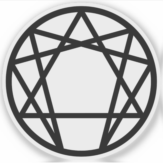 Enneagram (schwarz) aufkleber (Vorderseite)