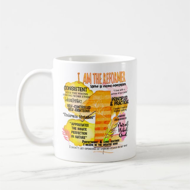 Enneagramm Typ 1 - Ich bin der Reformer Kaffeetasse (Links)