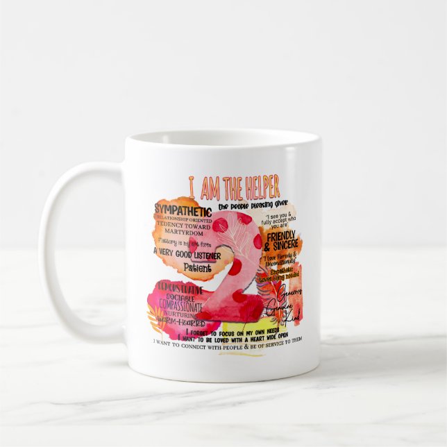 Enneagramm Typ 2 - Ich bin der Helfer Kaffeetasse (Links)