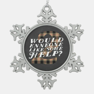 Ennegram Art - lustige Verzierung der Schneeflocken Zinn-Ornament