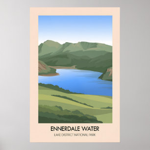 Ennerdale Water Lake District Reiseposter Poster