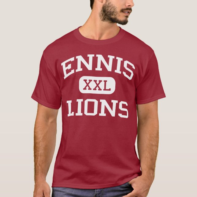 Ennis - Löwen - Ennis Highschool - Ennis Texas T-Shirt (Vorderseite)