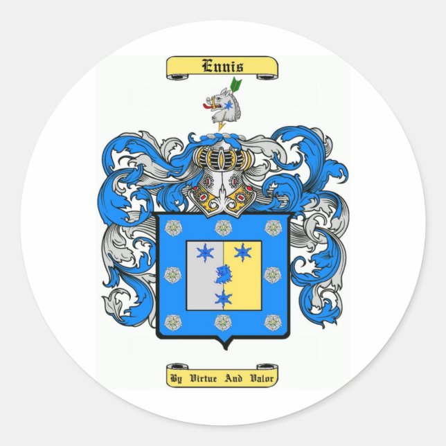 ennis runder aufkleber (Vorderseite)