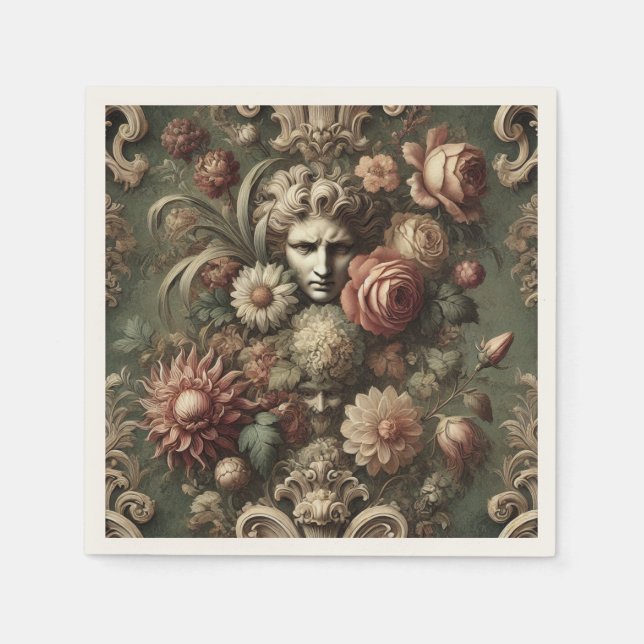 Ennui Elegance - Gotisches Barockmuster Serviette (Vorderseite)