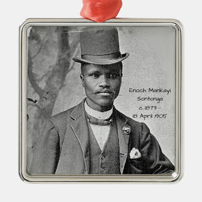 Enoch Mankayi Sontonga Ornament Aus Metall (Vorne)