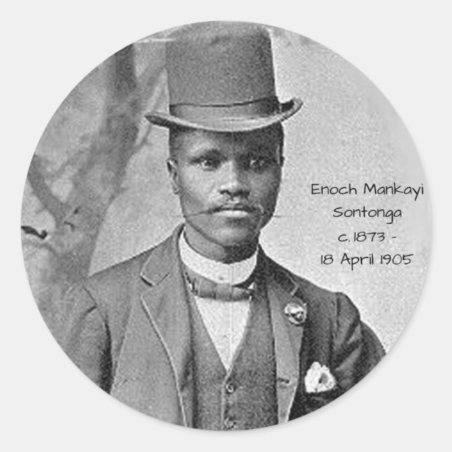 Enoch Mankayi Sontonga Runder Aufkleber (Vorderseite)