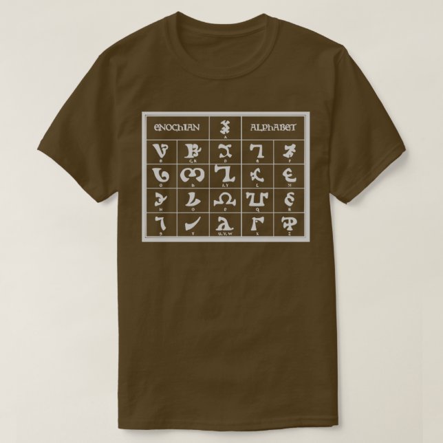 Enochian Alphabet Magic Occult Language Talisman D T-Shirt (Design vorne)