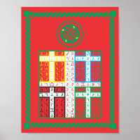 Enochian Fire Elemental Tablet on Leinwand