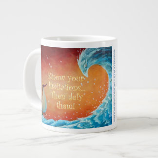ENORME Kaffee-Tasse!  Welle mit Frau und Boot, Jumbo-Tasse