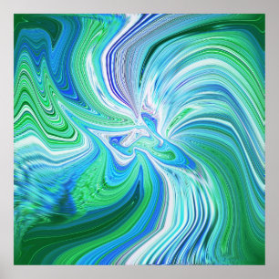 ENORMER Druck 40x40 in den Blues-Blauen Engel Poster