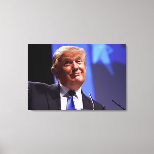 ENORMER LÄCHELNDER DONALD TRUMP LEINWANDDRUCK