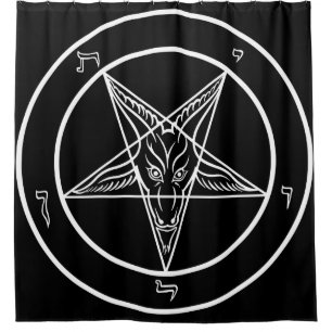 Enormes 6' x6 Baphomet Fahne Duschvorhang