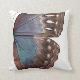 Enormes Brown/tief blauer Schmetterling Wings 20" Kissen