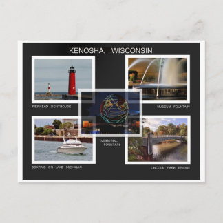 ENOSHA. WISCONSIN POSTKARTE