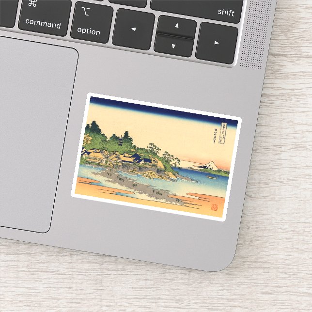 Enoshima in der Provinz Sagami Aufkleber (Detail)