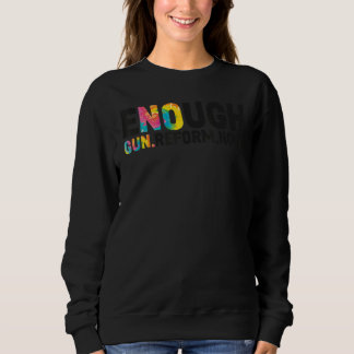 Enough End Gun Gewalt Gefärbte Krawatte Wear Orang Sweatshirt