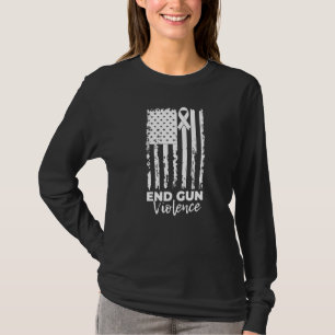 Enough End Gun Violence Awareness Wear Orange Peac T-Shirt