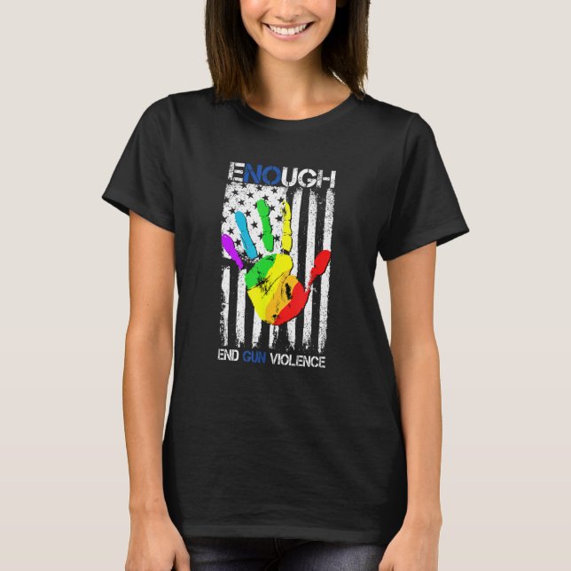 Enough End Gun Violence Protect Our Children Orang T-Shirt (Vorderseite)