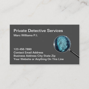 Enquêteur Privé Et Cartes de visite De Sécurité
