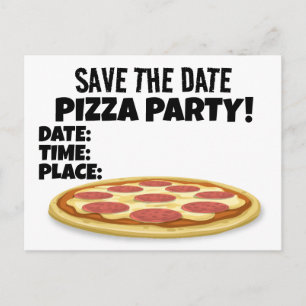 ENREGISTRER DATE PIZA PARTY INVITATIONS PERSONNALI