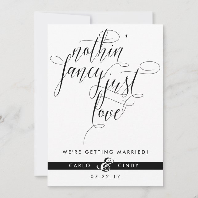 Enregistrer La Carte Date | Faire-part Elopement (Devant)