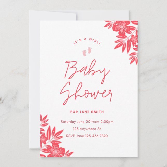 Enregistrer la carte de date (baby shower) (Devant)