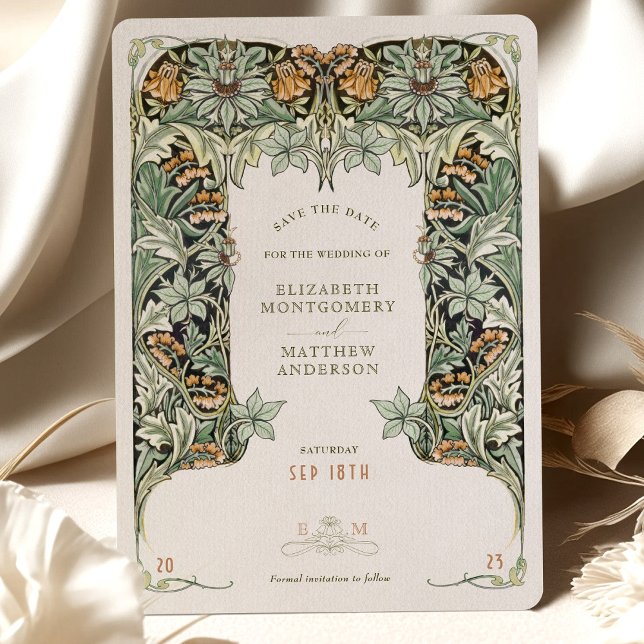 Enregistrer la carte de date Victorian Elegance Ma (Créateur téléchargé)